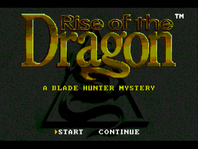 Rise of the Dragon Title Screen